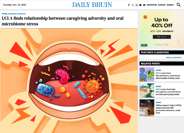 Daily Bruin: Caregiving Adversity and Oral Microbiome Stress
