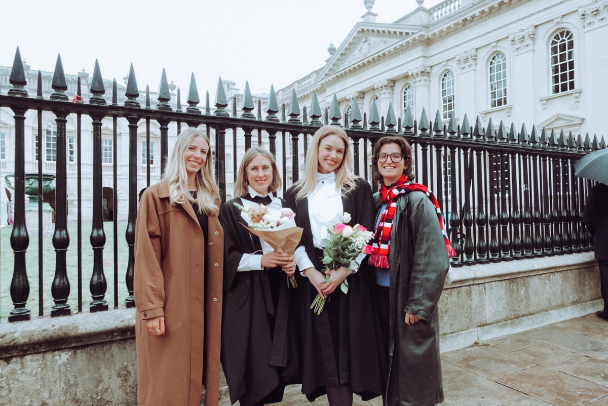 Graduation celebration outside Senate House
